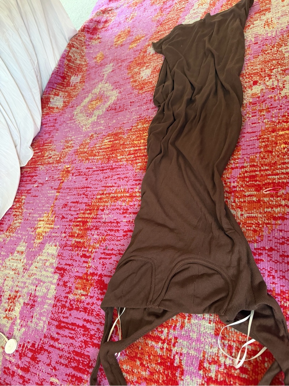 Princess Polly Brown Ribbed Maxi Dress